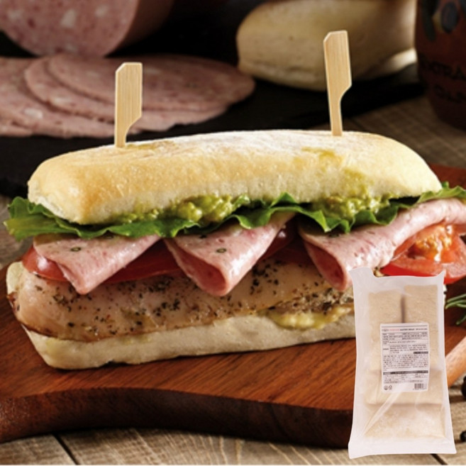 치아바타 480g 60gx8입 천연발효숙성으로 겉은 바삭 속은 쫄깃한 빵_냉동, 1개