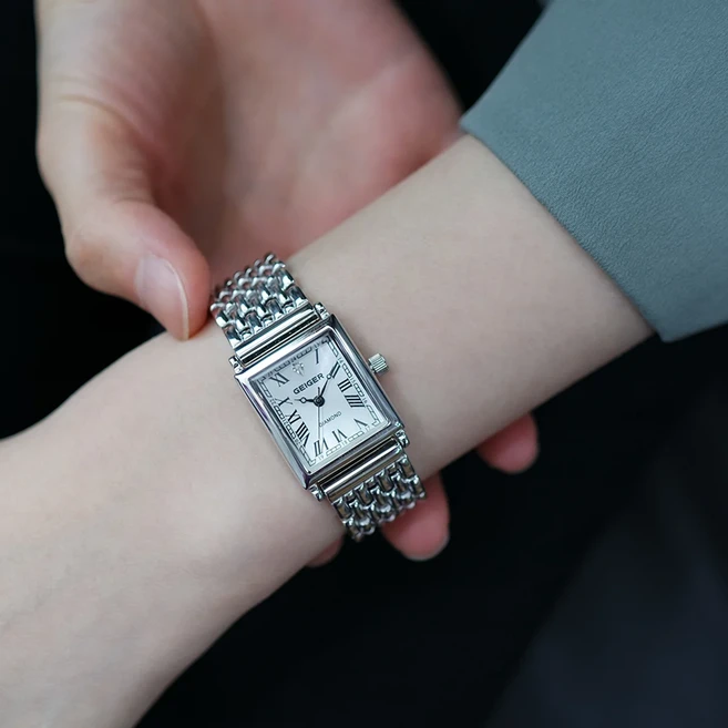 가이거 GE1190 여성 다이이몬드 메탈시계