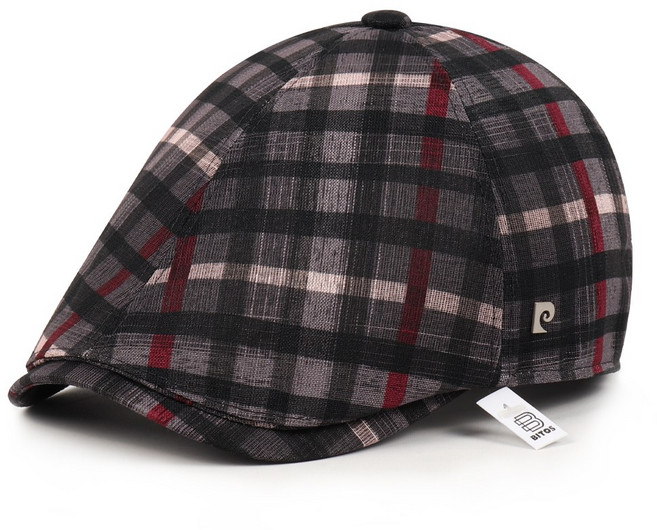 비토스 피에르가르뎅 시원한 여름 체크 헌팅캡