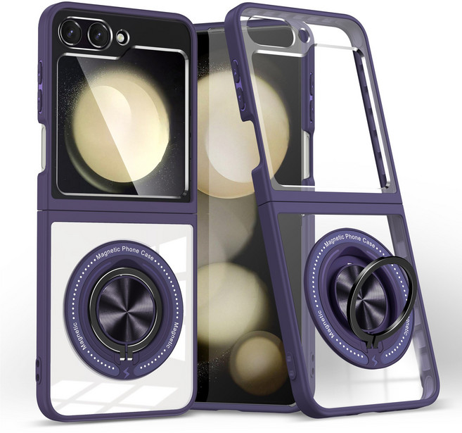 얌코 휴대폰케이스 갤럭시 z플립5 z플립6 z플립7 맥세이프 낙상 방지 핸드폰케이스 360도 회전 거치대