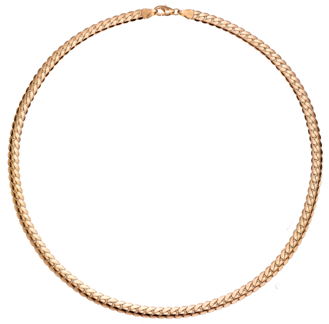 펠리체골드 14K 18K 모던 커브 목걸이 5mm(+쇼핑백증정) 부모님선물 스네이크 체인 할로우 볼드 레이어드 기념일 선물