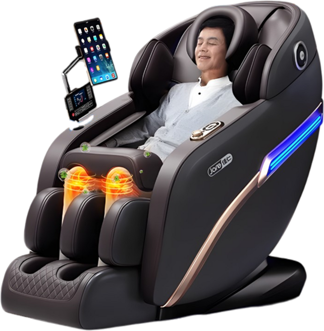 전신 스마트 안마의자 마사지 선물 안락의자 안마기 듀얼트랙 에어쿠션 무중력 블루투스 완제품배송, 브라운