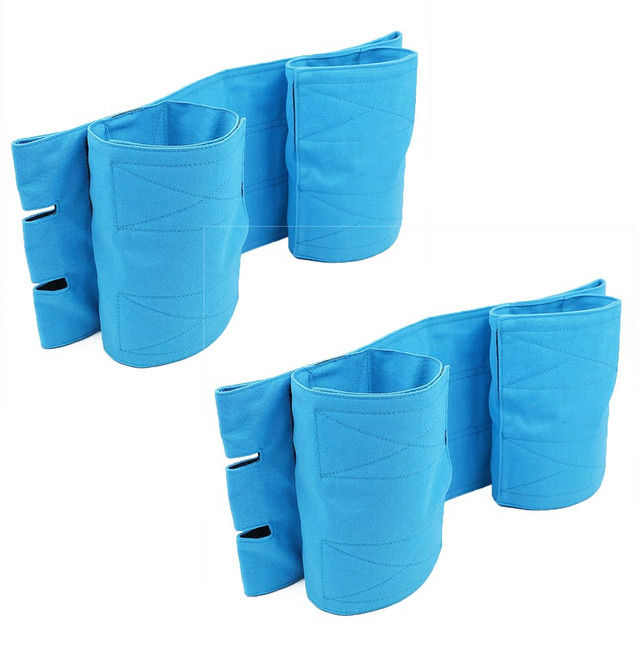 아띠꼴로 완벽고정 휠체어 다리 고정 안전 벨트 보호대 스트랩, 2개, WLB-101 코발트 스카이