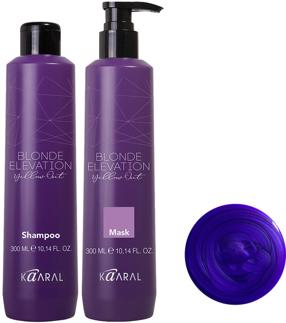 카랄 옐로우아웃 보색 샴푸+트리트먼트 세트, 2개, 300ml