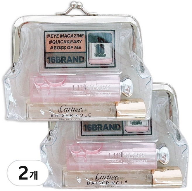 pvc 똑딱이 투명 동전 지갑 여성 화장품 립스틱 파우치