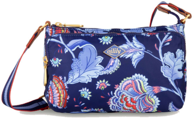 오일릴리 제나 숄더백 크로스백 블루 프린트