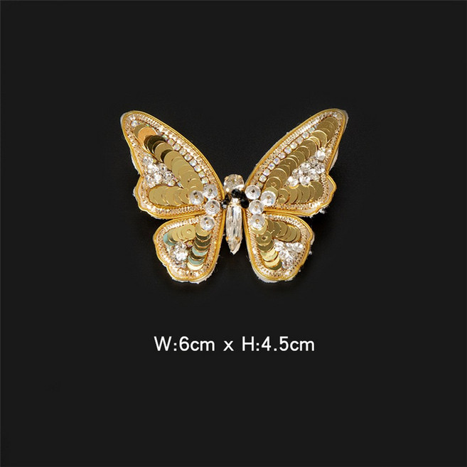 3D 수 놓은 페르시 나비 DIY 장식 용품 꿀벌 실크 스레드 ACCESSORI 라인 봉제 아플리케 술 의류