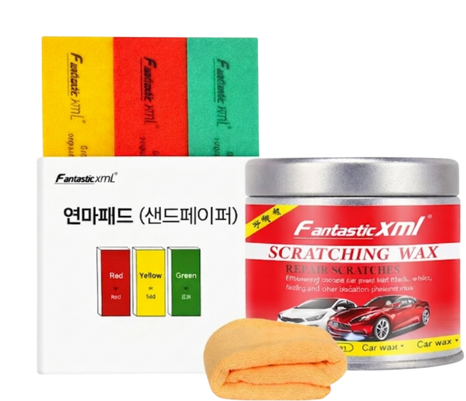 하비앤하트 자동차 컴파운드 흠집제거 광택복원 스크래치 연마 폴리싱 블럭 세트, 1세트, 100ml