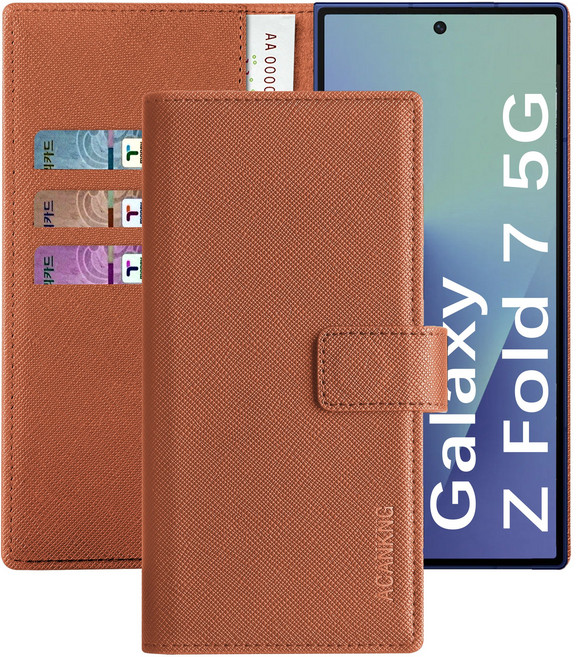 아칸크 삼성 갤럭시 z폴드7 5G/SM-F966N 지갑형 가죽 카드수납 다이어리 휴대폰 케이스