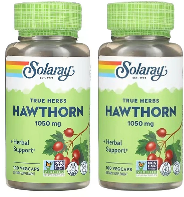 솔라레이 트루 허브 산사나무 1 050mg 100베지캡슐(캡슐당 525mg), 2개, 100정 - 쿠팡