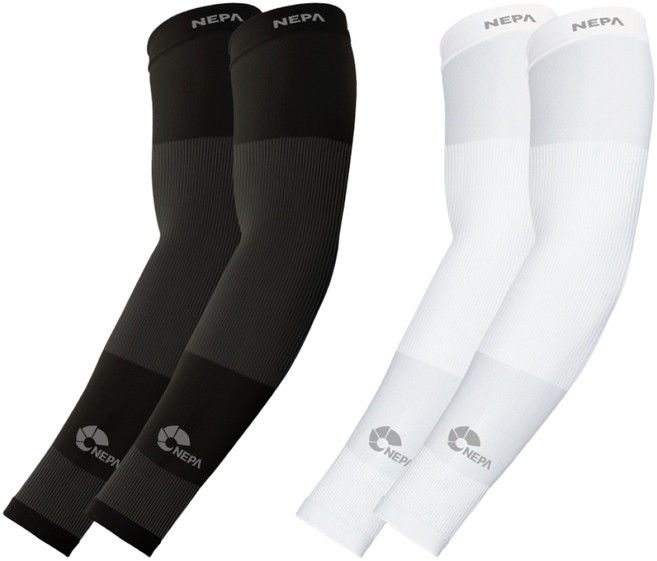 네파 Safety 듀오 자외선 차단 쿨토시 2p, 블랙+화이트, 1세트