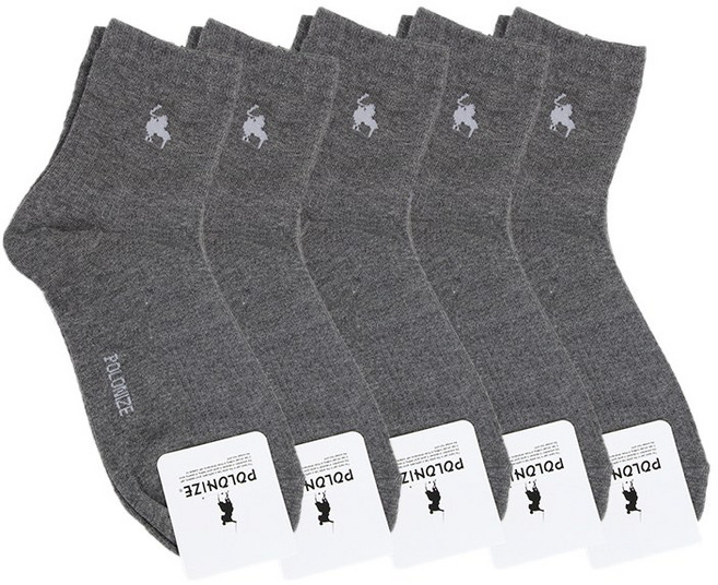 폴로나이즈 국산 자수 남성 여성 중목 양말 5족세트