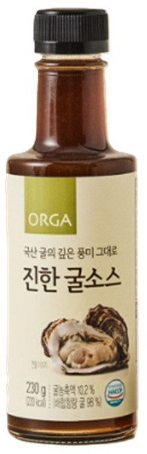 올가홀푸드 국산 굴의 깊은 풍미 그대로 진한 굴소스, 230g, 1개