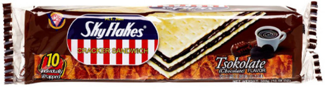 Skyflakes Cracker Sandwich Milk Chocolate 스카이플렉스 크레커 초코 300g 1개