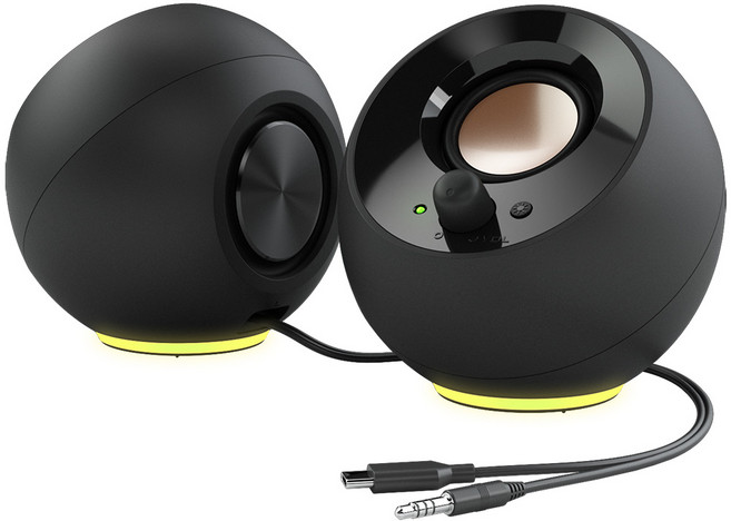 [ 4포트 USB허브증정 ] 크리에이티브 PEBBLE SE 스피커, ( 블랙 + USB허브 )