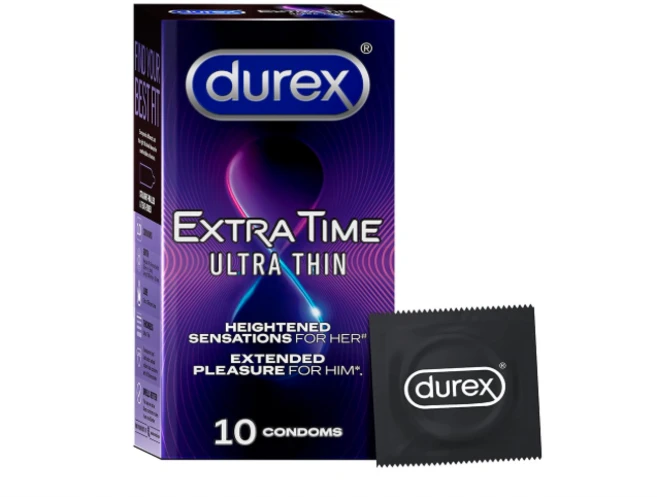 Durex Extra Time Ultra Thin Condom 10 Count, 2박스, 10개입 - 쿠팡