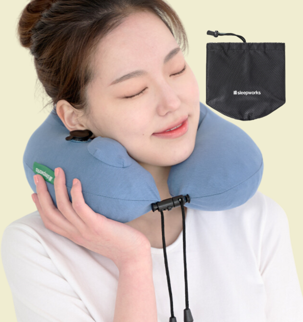 슬립웍스 넥스 여행용 기내용 휴대용 목베개 에어 메모리폼 목쿠션
