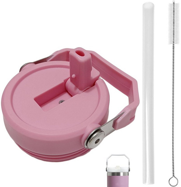 Siemzon 텀블러 밀폐 뚜껑 20온스 30온스휴대용 밀폐 뚜껑, 핑크, 1개, 591ml