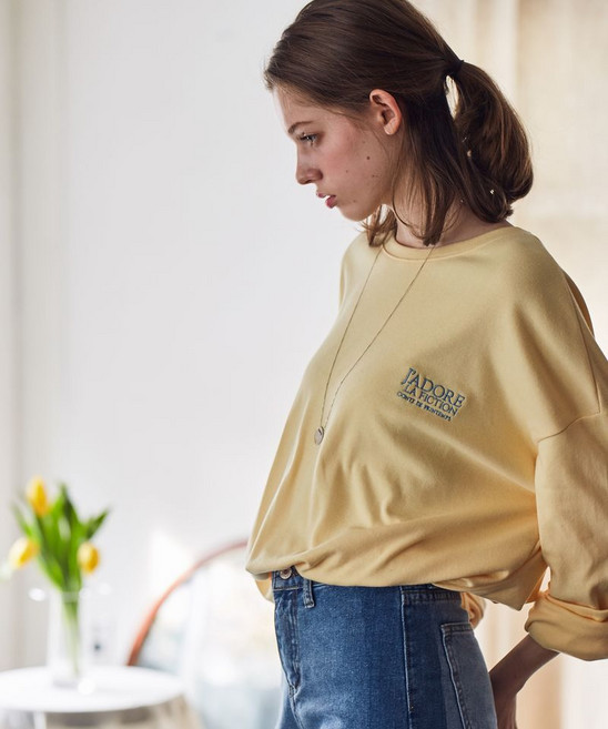 라티젠 LARTIGENT LS FICTION T-SHIRT YELLOW