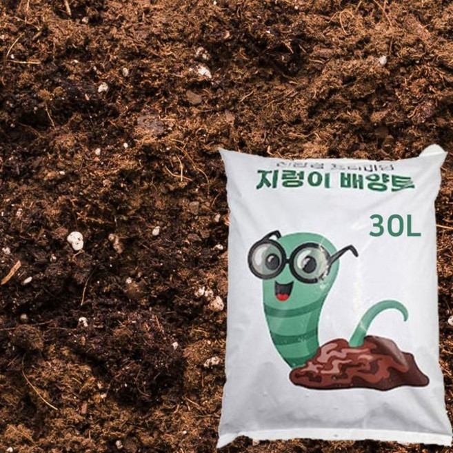 분갈이흙 지렁이 JEEPP 화분흙 배양토30L, 1개