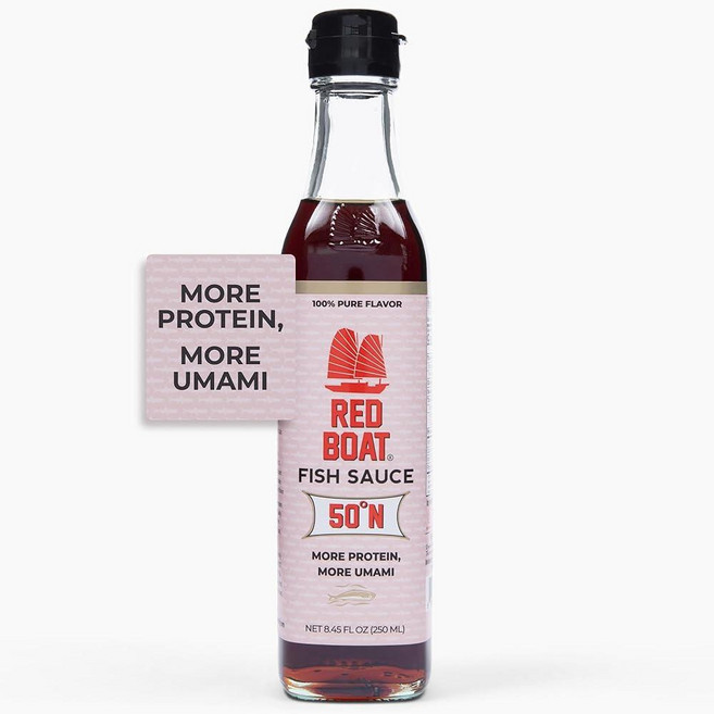 Red Boat 피쉬 소스 Phamily Reserve | 프리미엄 50°N 소스는 베트남에서 두 가지 성분으로 지속 가능하게 제조 탁월한 맛을 위한 고단백 글루텐 및 설탕, 1, 250ml