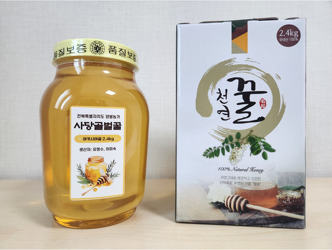 사당골벌꿀 자연벌꿀 아카시아꿀 2.4kg, 1개