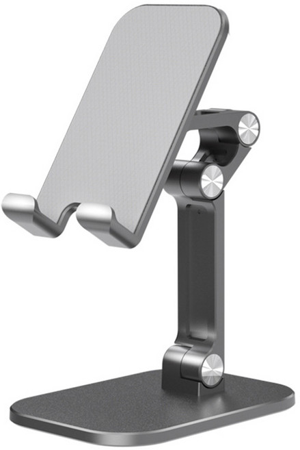 KCJ 탁상용 접이식 핸드폰 거치대 4단 관절, 1개, 블랙