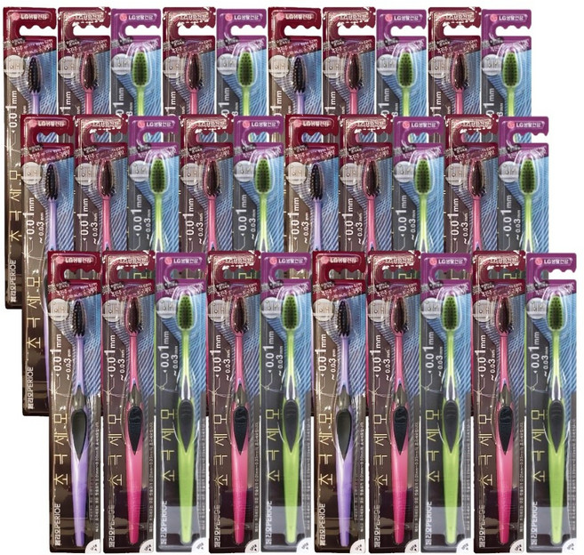 페리오 초극세모 슬림터치 온가족용 칫솔 1개 (색상다양 랜덤발송), 1개입, 30개