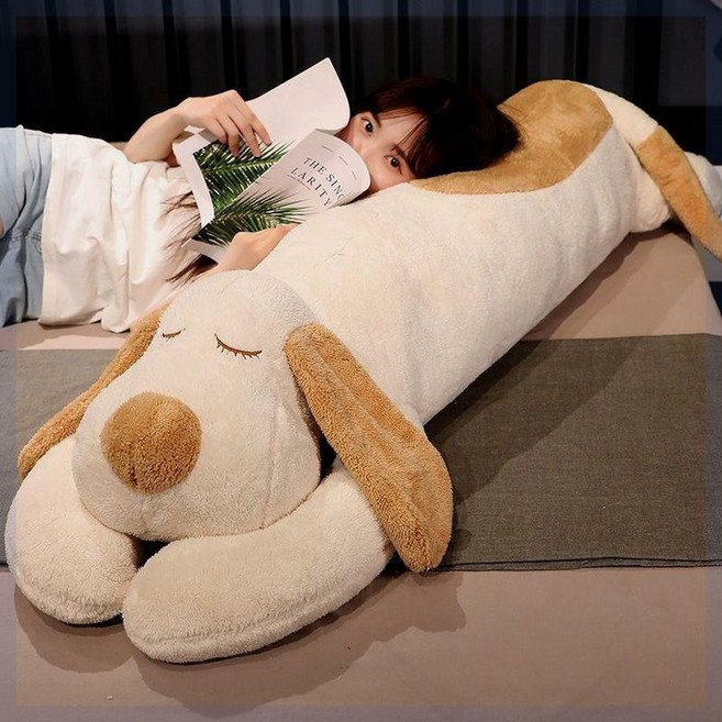 강아지 바디필로우 안고자는베게 대형쿠션 애착 롱베게 특대형 150cm 180cm 긴쿠션, 2. 화이트