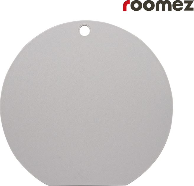 루메즈 친환경 TPE 원형 항균 이유식 도마 나무 실리콘, 실버그레이, 1개