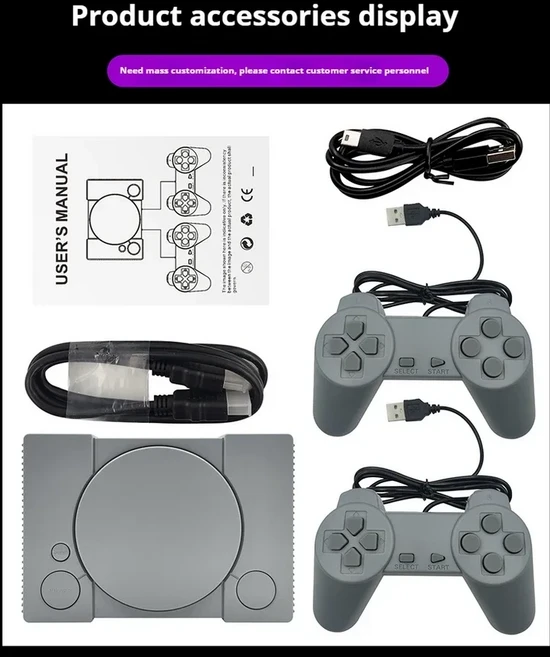 비디오 레트로 휴대용 게임 콘솔 HD 출력 내장 620가지 클래식 듀얼 플레이어, 01 620 Game