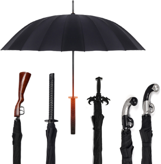 킹스맨 우산 칼 총 사무라이 특이한 신기한 3단 2단 장 우산