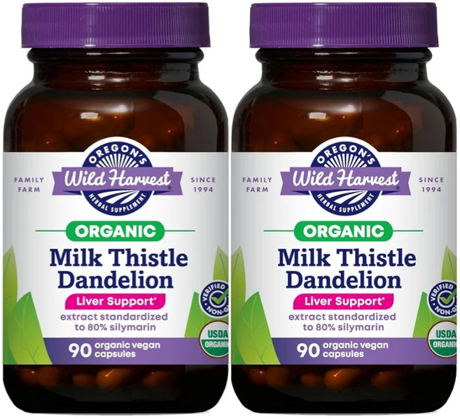 유기농 밀크시슬 Oregon's Wild Harvest 베지 캡슐, 180정, 2개 - 쿠팡
