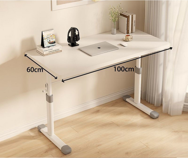 이누아 학원 사무실 가정용 높이조절 모션 데스크 컴퓨터 게이밍 책상, 화이트
