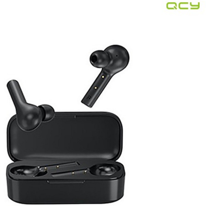 QCY T5 TWS 무선 블루투스 5.0 자동 페어링 이어폰 블랙 7시간 노이즈캔슬링 포함 방수가능