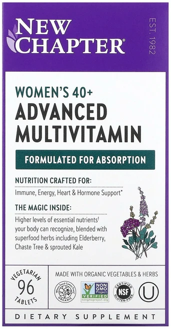 New Chapter 40세 이상 여성용 고급 종합비타민 베지 정제 96정 - 쿠팡