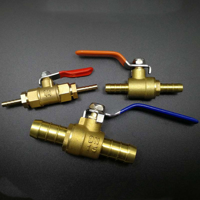 가스용 양방향 16mm 8mm 14mm 25mm 황동 동일 밸브 바브 6mm 차단 10mm 호스 12mm 가스 4mm 19mm, 1개