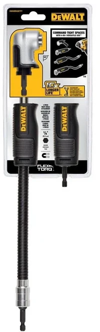 DEWALT 4-in-1 직각 드릴 어댑터 소형 전동 공구 액세서리 육각 섕크 스크루드라이버 각진 비트 홀더(DWAMR, 01 DWAMRASETFT, 01 CHINA
