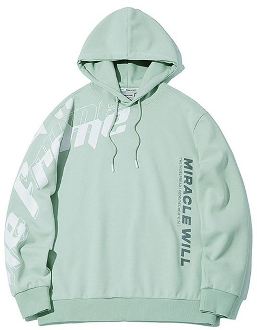 인터크루 남성 액티브레터링후드풀오버 ITW1TH02ALN 라이트그린