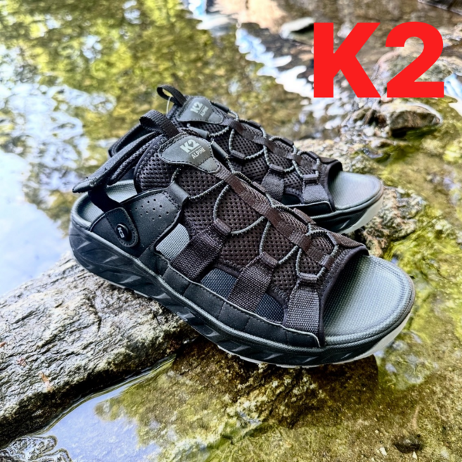 K2 남성 샌들 스트랩 슬리퍼 하이브리드 변형 봄 여름 계곡 캠핑 낚시 일상