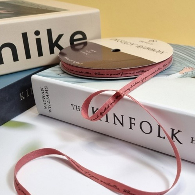 레터링 포장 리본 7mm ( 1마 약 90cm ) ( 진핑크 ), 2. 진핑크