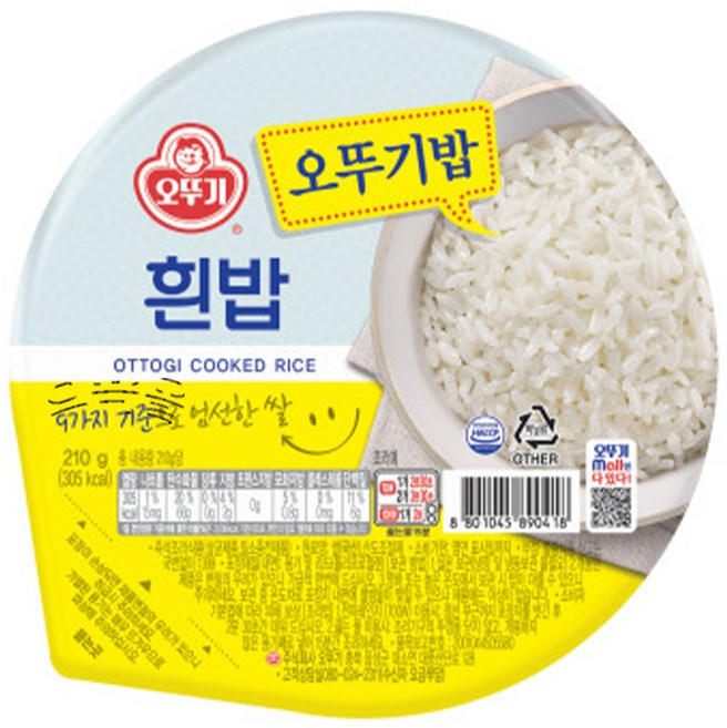오뚜기 맛있는 오뚜기밥, 210g, 3개