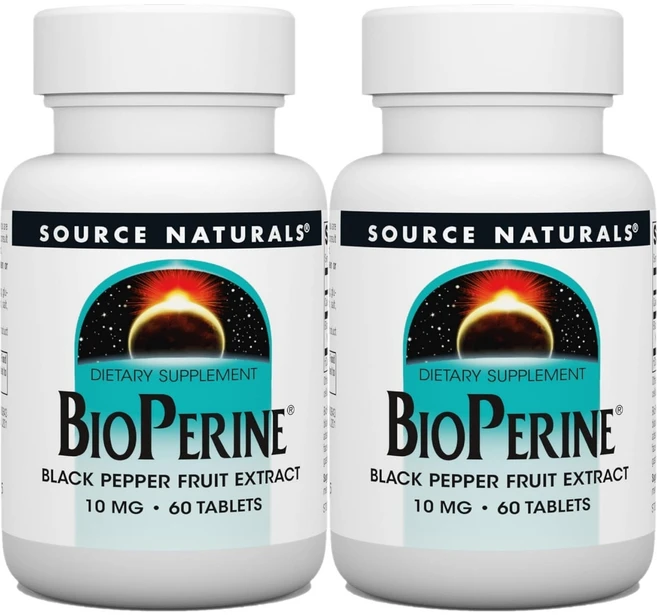 Source Naturals 소스내추럴스 바이오페린 10mg 테블릿, 2개, 60정 - 쿠팡