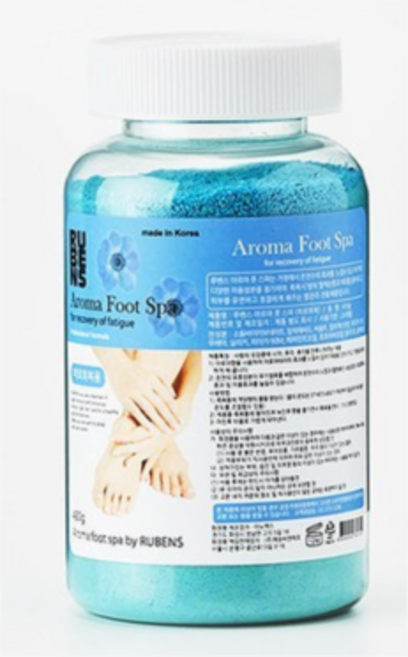 루벤스 아로마 풋 스파 족욕제 피로회복 파우더타입, 각질제거 파우더 타입, 1개, 450g, 1
