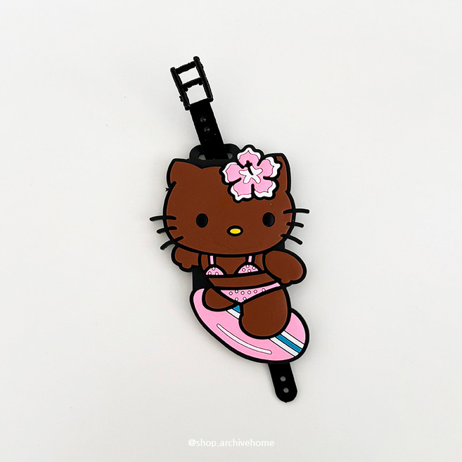 헬로 키티 태닝 여행 가방 골프백 이름표 러기지택 캐리어 네임택