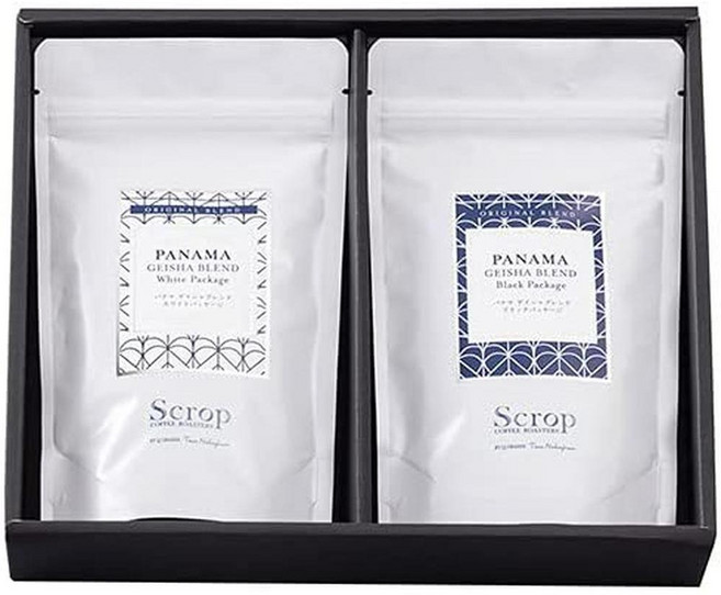 Scrop COFFEE ROASTERS 일본직구 선택기프트 스크롭 기프트세트 커피기프트 미디엄 로스트 GGB2 (파나마 게이샤 블렌드_100g 각 2개), 사이즈