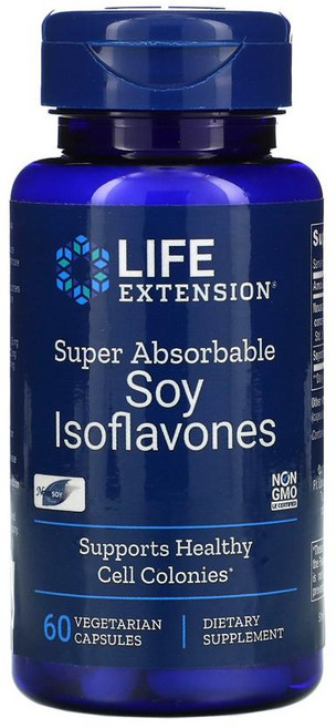 Life Extension 라이프익스텐션 소이 대두 이소플라본 다이드제인 제니스테인 효능 135mg (60 캡슐), 60정, 1개