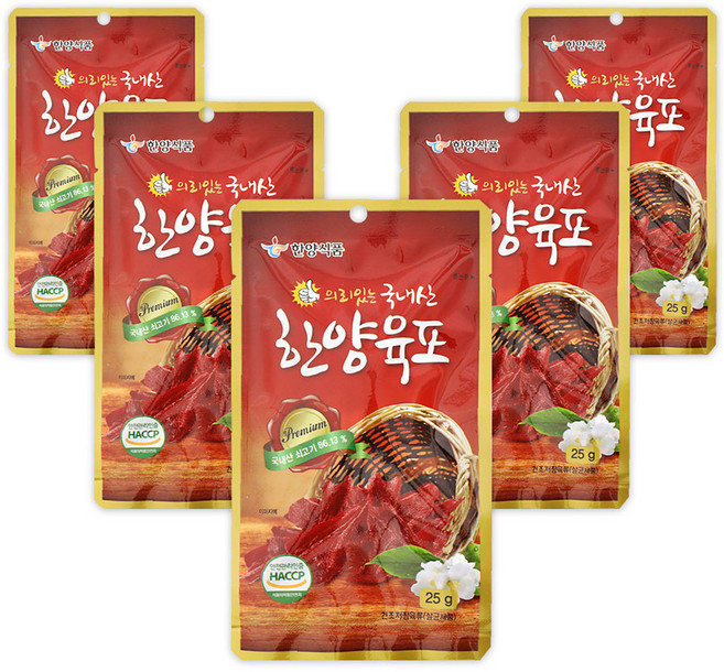 프리미엄명품한양육포, 5개, 25g