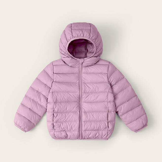 男女童輕量保暖連帽羽絨外套