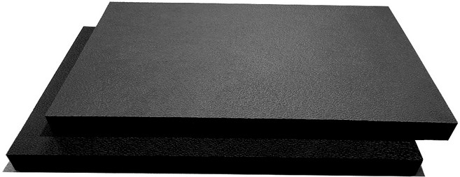 덕진스펀지 우퍼 스피커 층간소음 2중방지 방진매트 200 x 400 x 25mm 2개 [그레이 블랙], 블랙